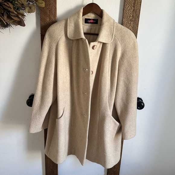 Vintage Alorna Women’s Wool with Nylon Lining Peacoat Size petite Large Made USA - Picture 10 of 14